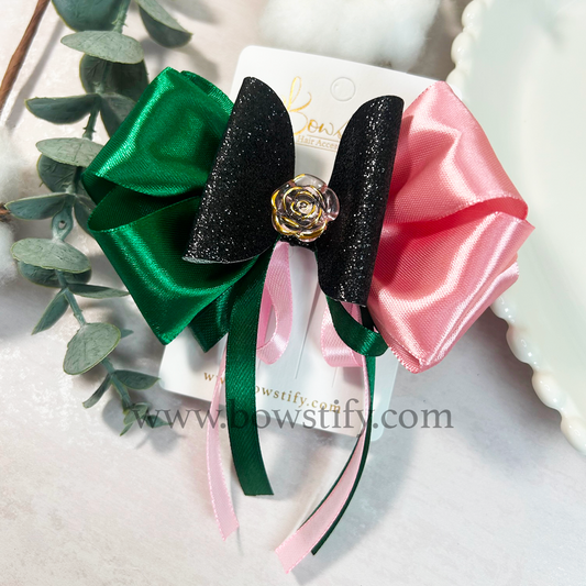 Enchanted Witch & Princess Glitter Hair Bow Clip