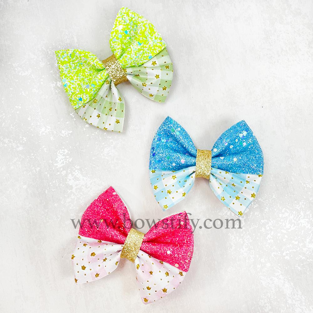 Faux Leather Bows