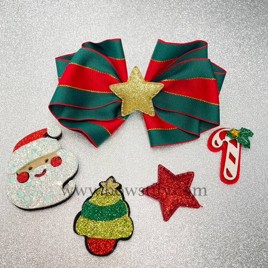 Christmas Gold Star Mylena Hair Bow