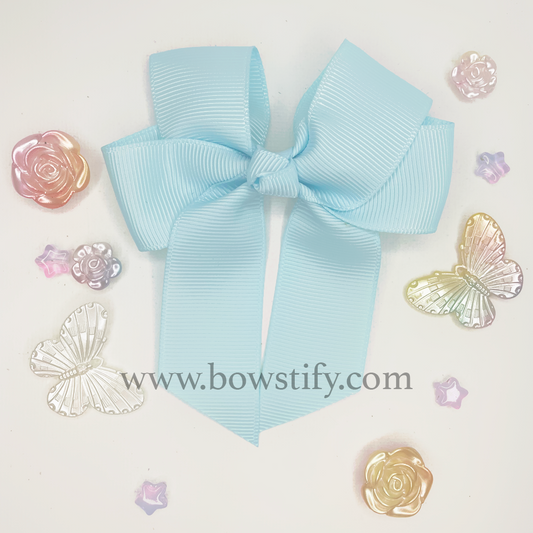 Ocean Blue Tails Down Hair Bow