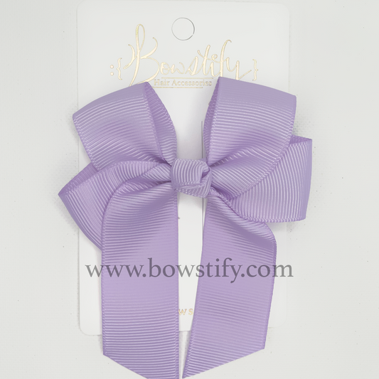 Light Purple Tails Down Hair Bow