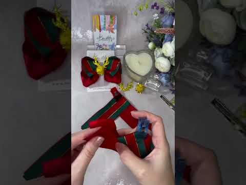 Christmas Reindeer Double Flip Hair Bow